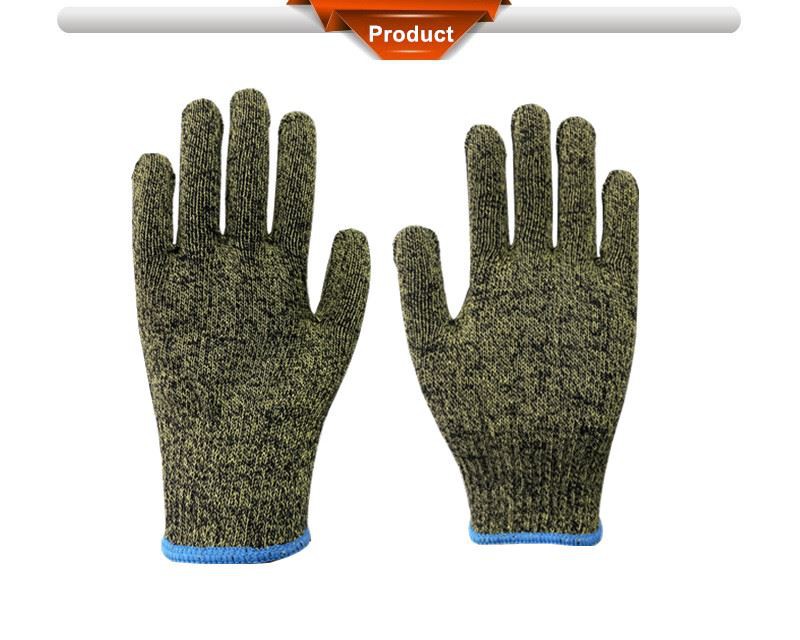 aramid steel cut resistant glove
